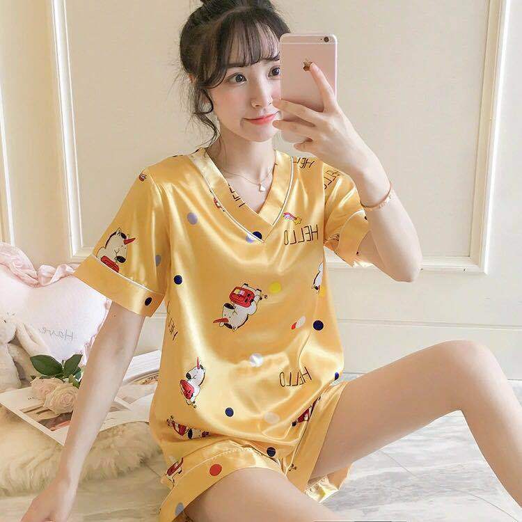 Lụa băng Ngắn tay Đồ mặc nhà Đồ ngủ yy001 #2 | BigBuy360 - bigbuy360.vn