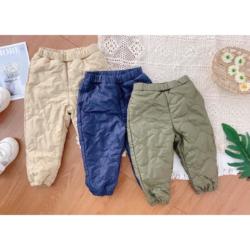 quần phao lót nỉ bên trong uniqlo