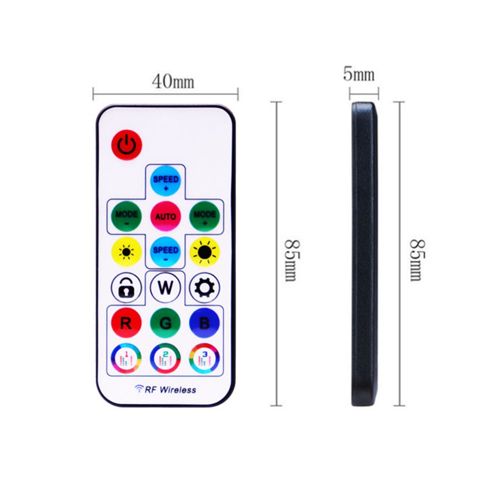 Bộ Điều Khiển Đèn Led Dây WS2812B WS2811 RGB MINI 17Keys RF Điều Khiển 370 Độ DC / USB DC5-24V