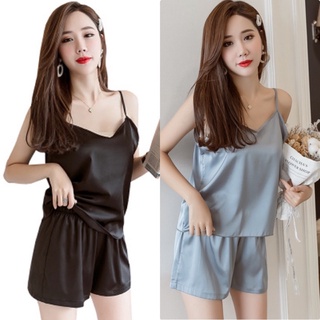 Đồ Ngủ Pijama Lụa 2 Dây Siêu Mát Mềm Mịn