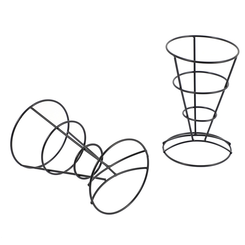 Set 2 Giá Đỡ Hình Nón Kiểu Pháp Cho Khoai Tây Chiên Cá Và Chip