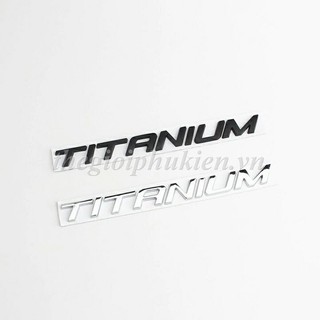 Logo chữ titanium 3d nổi dán trang trí ô tô, xe hơi