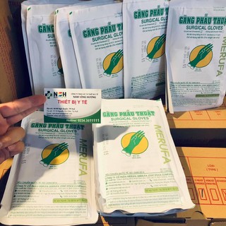 ❤️ Combo 5 đôi Găng tay y tế phẫu thuật tiệt trùng merufa 6.5 7.0 75,Găng tay y tế phẫu thuật vô trùng tiệt trùng Merufa