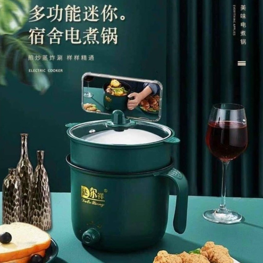 Nồi lẩu mini 2 tầng- Tặng Kèm Khay Hấp có thể Chiên, Xào, Nấu ăn, nấu cơm, nấu lẩu mini