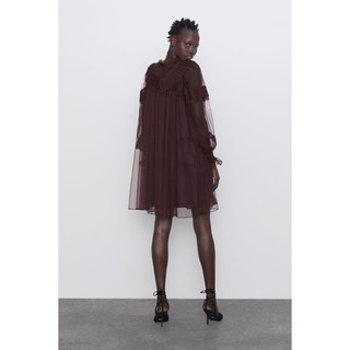 ĐẦM VẢI TUYN NHÚN BÈO ZARA