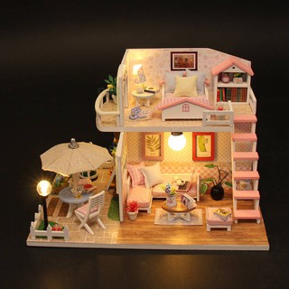 Nhà Búp Bê DIY - Căn Phòng M033 nhỏ (Tặng Keo + mica che bụi )