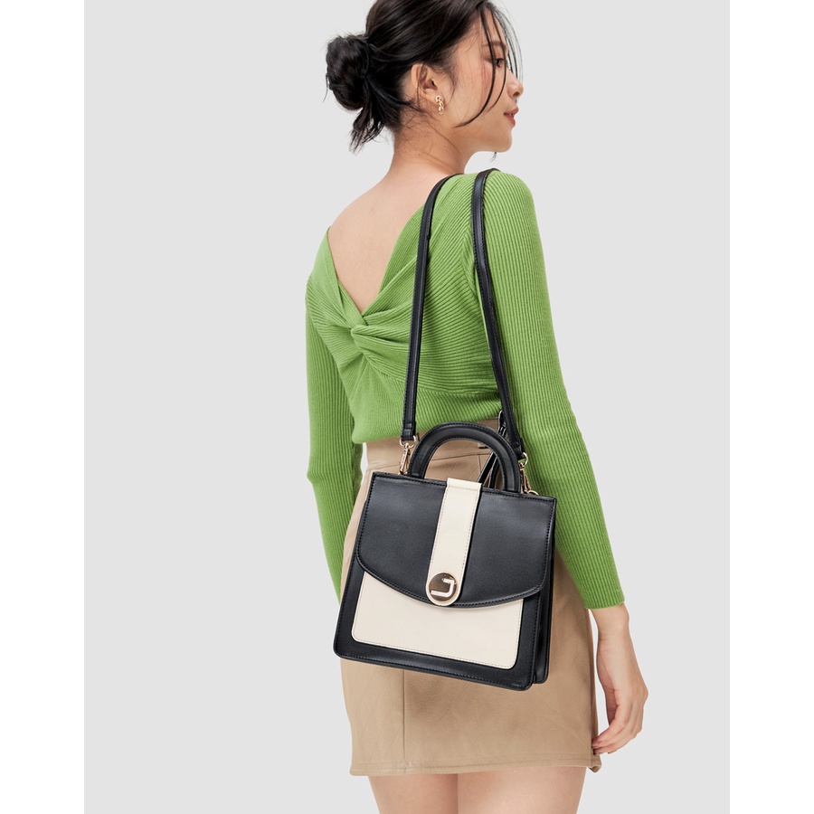 Balo Nữ Thời Trang JUNO Da Trơn Khoá Scrunchies BL120