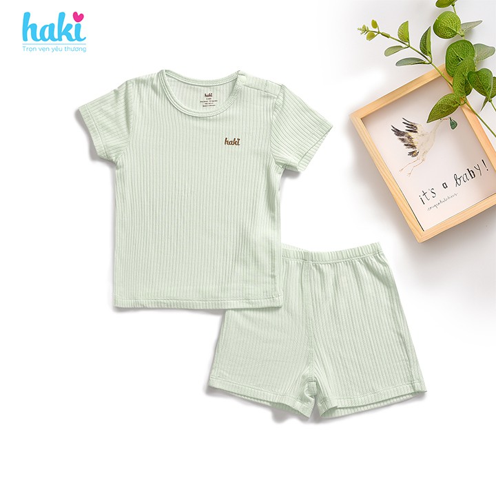 Bộ cộc tay cài vai vải gỗ sồi cao cấp HAKI BM002