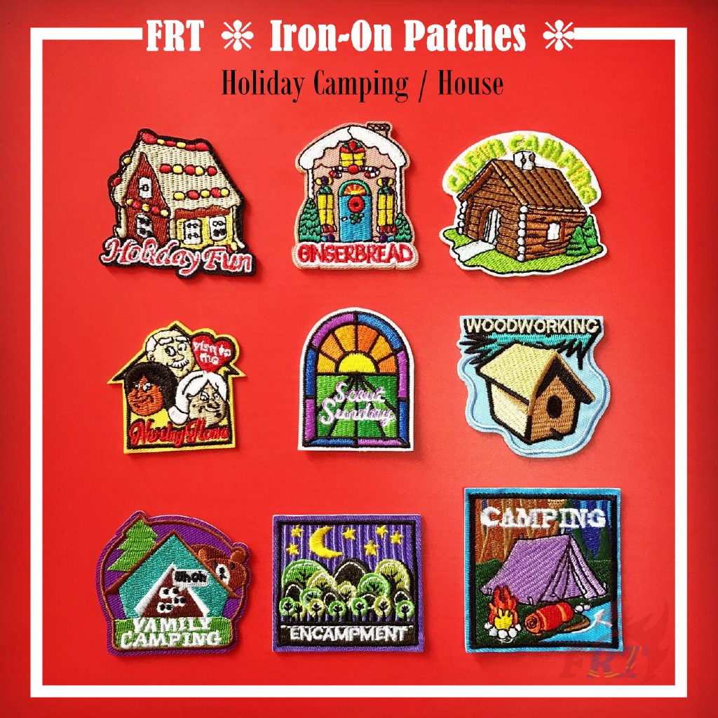 ☸ Miếng Dán Tự Dính Trang Trí Nhà Cửa ☸ 1 Sticker Ủi Thêu Hình Huy Hiệu