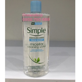 Nước tẩy trang Simple Water Boost Micellar Cleansing Water 400ml (Bill mua tại Anh ảnh bên cạnh)