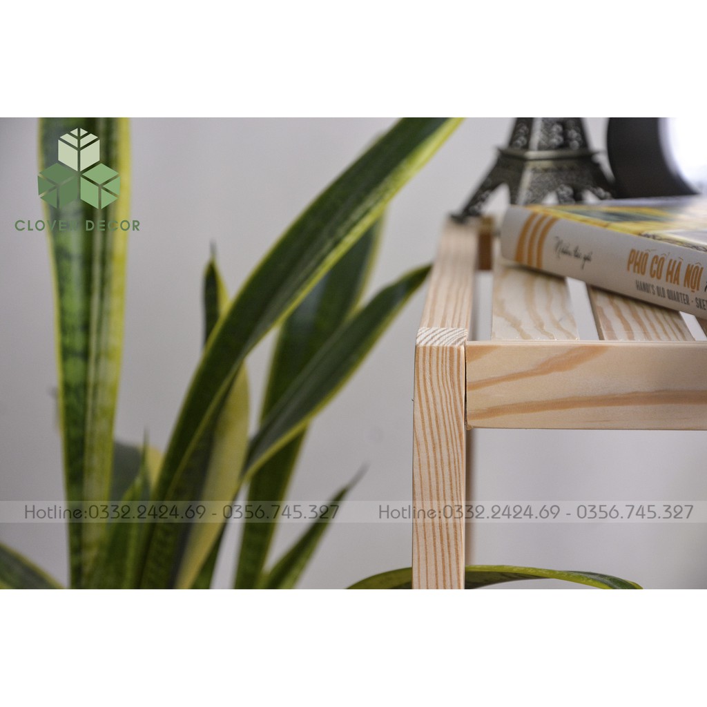 Tab Đầu Giường 2 Tầng  Gỗ Thông- Clover Decor - Phong cách Hàn Quốc | BigBuy360 - bigbuy360.vn
