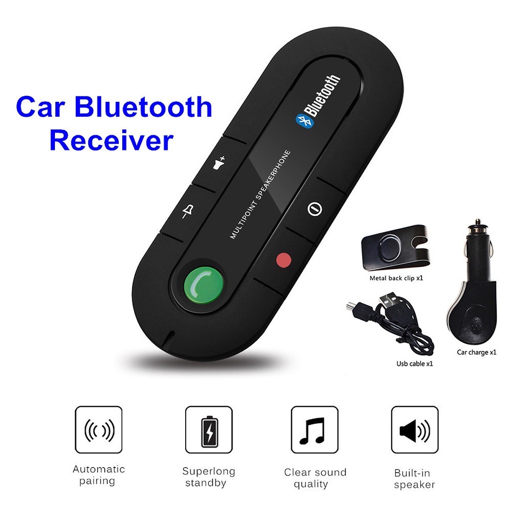 LOA BLUETOOTH 5.0 XE HƠI MT001, BLUETOOTH HANDS FREE KIT, CAR WIRELESS HANDFREE BT100