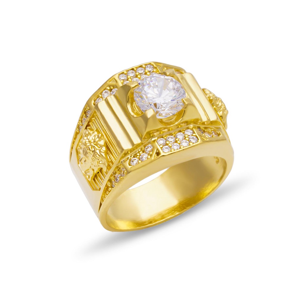 UHA - Nhẫn Nam Phong Thủy Đính Đá - N399