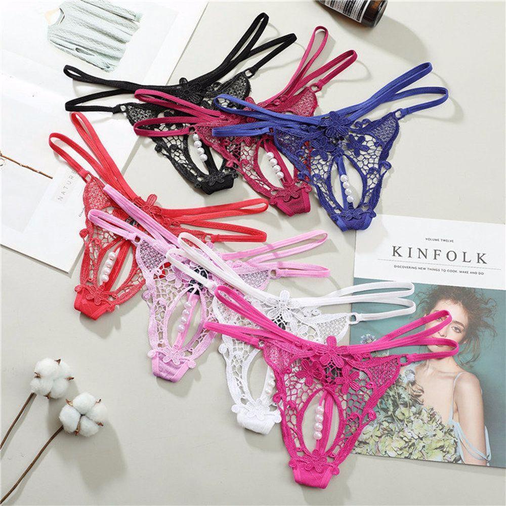 Bộ 2 Quần Lót Lọt Khe Phối Ren Hoa Thoáng Mát Lưng