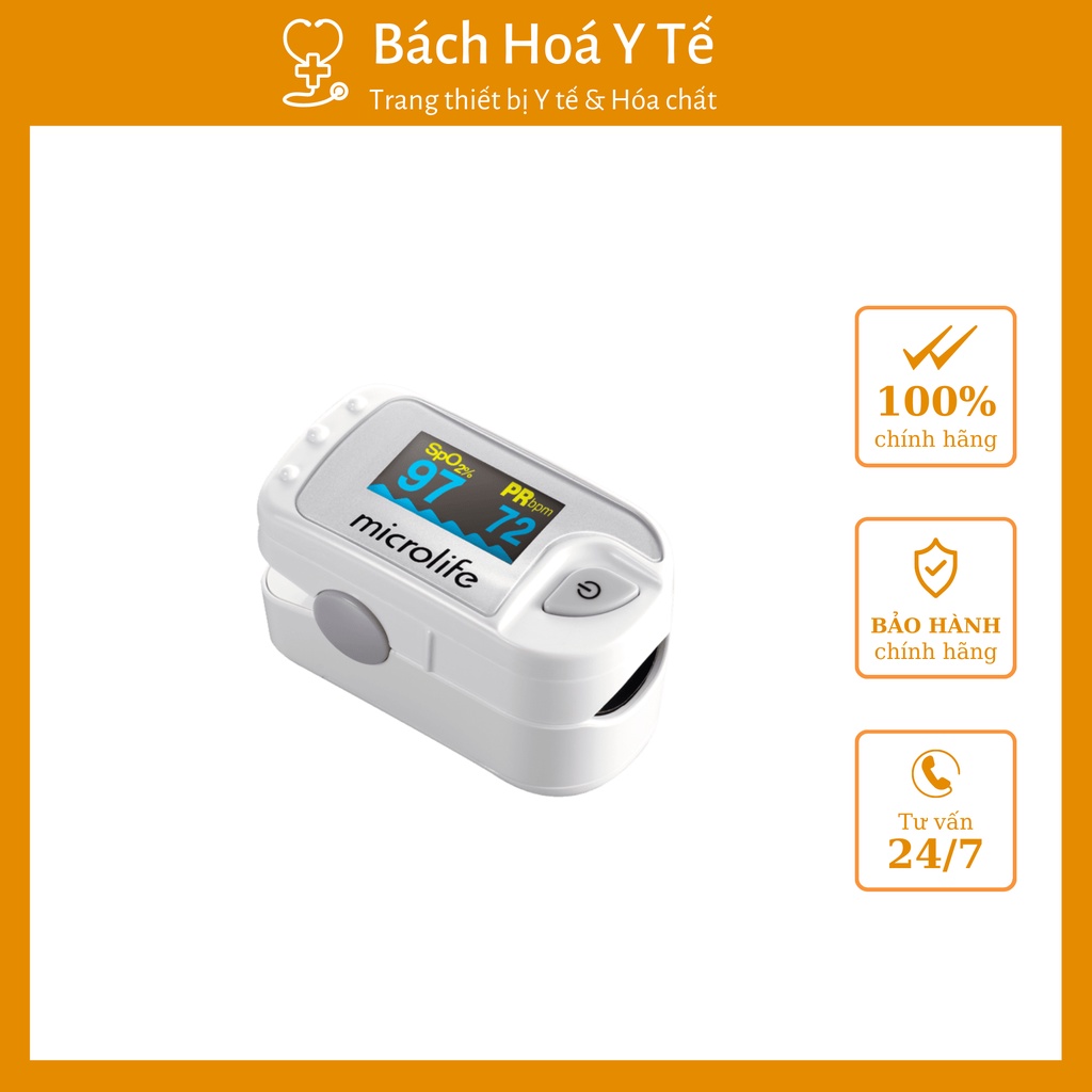 Máy đo nồng độ oxi trong máu MICROLIFE OXY 200 chính hãng bảo hành 24 tháng công nghệ Thụy Sĩ