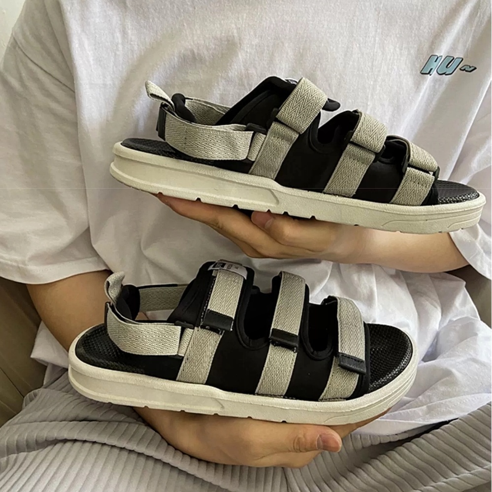 [HOT] Sandal quai ngang nam nữ chuẩn kiểu Hàn Quốc - quai sau tháo rời, lên chân cực đẹp