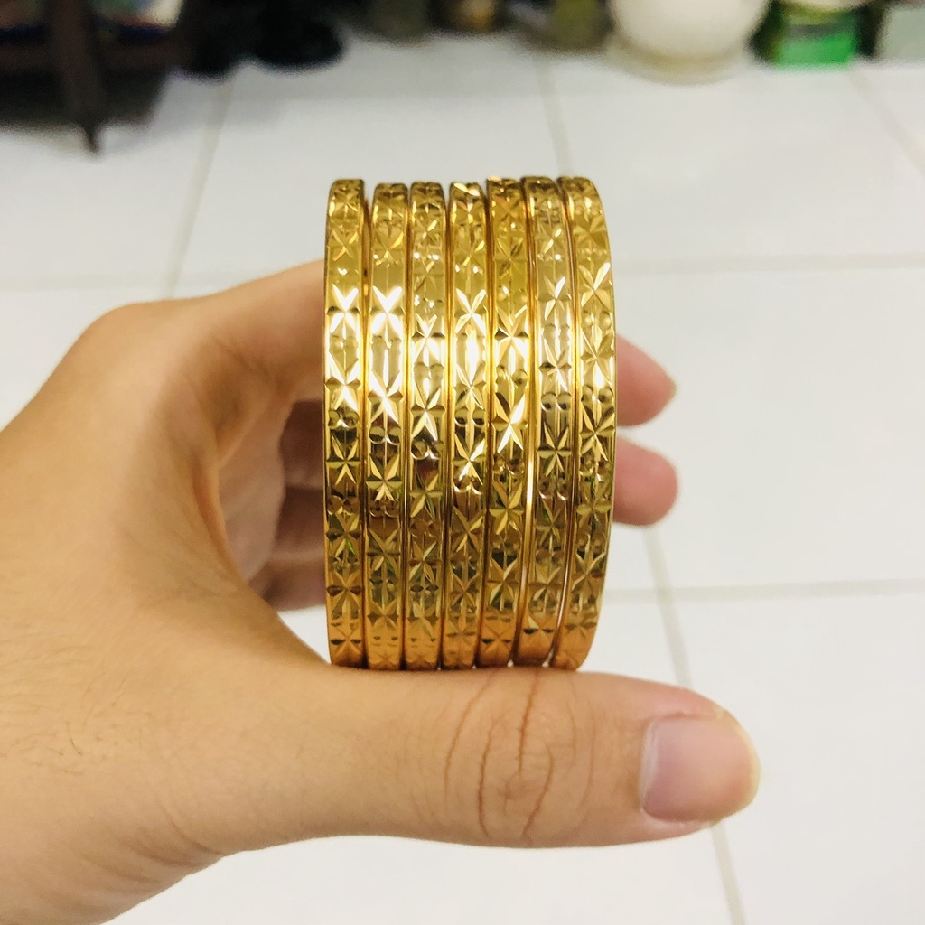 Bộ ximen 4li, khóa lưỡi gà mạ vàng 18K giống thật 99,9% BỘ 7 VÒNG XIMEN KHÓA GÀI NHƯ VÀNG THẬT CAO CẤP
