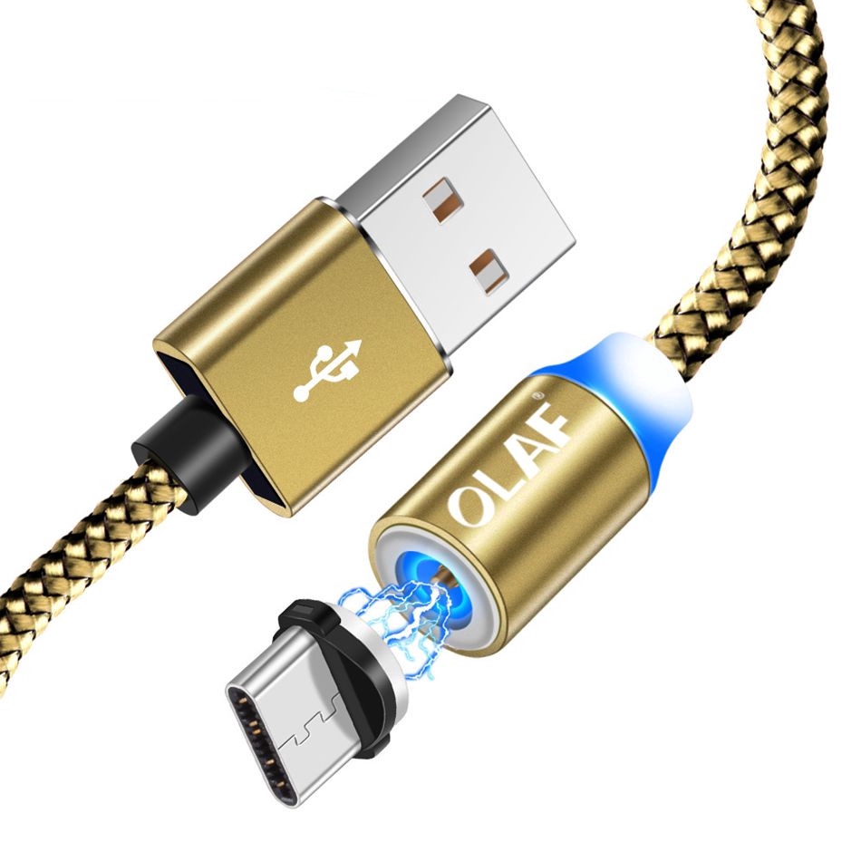 Cáp sạc nam châm cổng type C + Micro USB + lightning cho điện thoại iOS Samsung Vivo