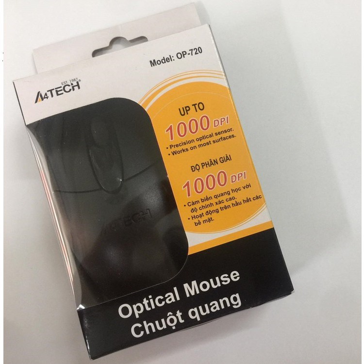 Chuột vi tính có dây A4-TECH Click nhạy, chuột xài bền