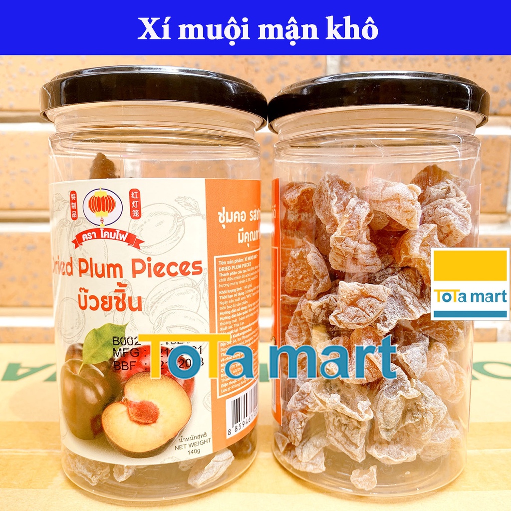 (hsd 10,11/2023) Xí muội Thái Lan KHOM FAI đèn lồng đủ 4 vị hũ 140g. Chính hãng.