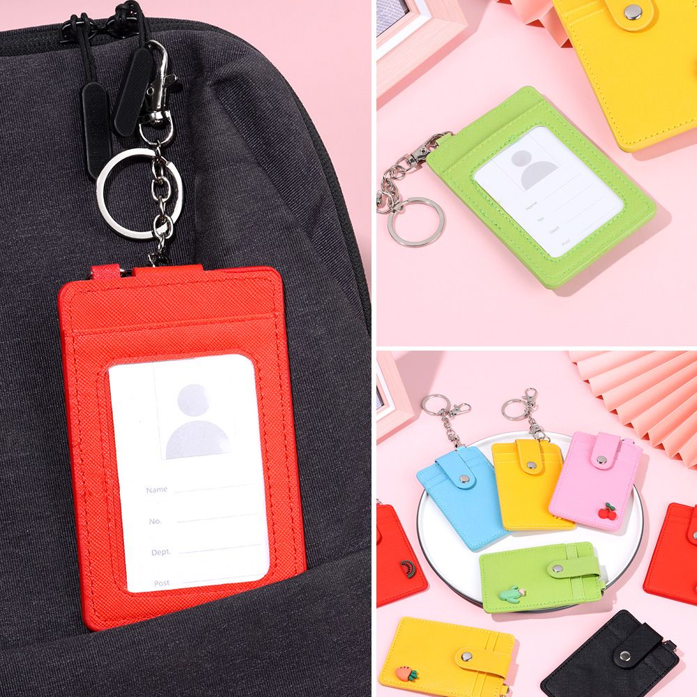 Vỏ Đựng Thẻ Kèm 3 Ngăn Họa Tiết Trái Cây Dễ Thương Xinh Xắn