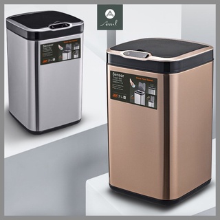 Thùng rác thông minh cảm ứng tự động đóng mở, thùng rác gia đình văn phòng Inox 430 cao cấp phong cách hiện đại ASSEL