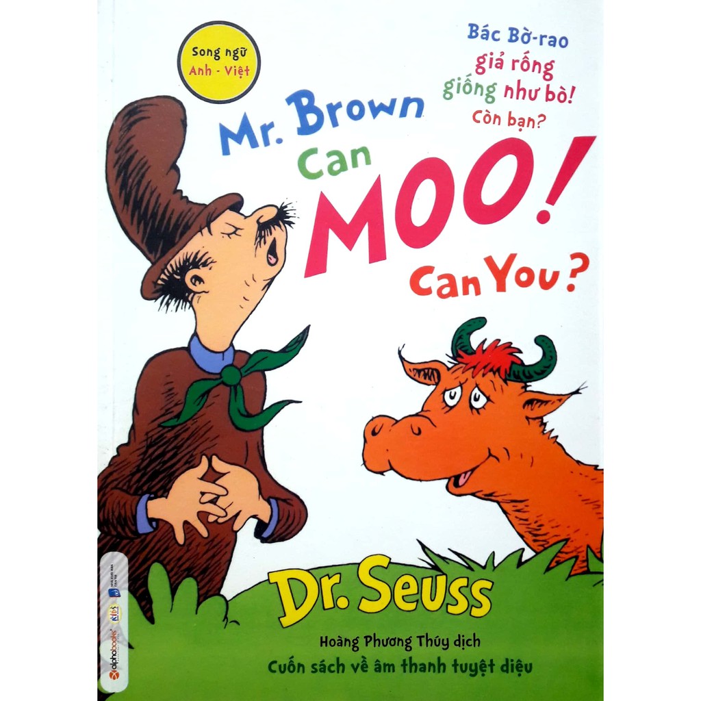 Sách - Dr.Seuss - Mr.Brown can moo!Can you? - Bác Bờ-rao giả rống giống như bò!Còn bạn? (song ngữ Anh-Việt)