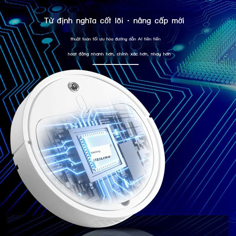 ✥♧Robot quét nhà hoàn toàn tự động tạo tác gia dụng thông minh im lặng quét hút lau chùi máy hút bụi ba trong một
