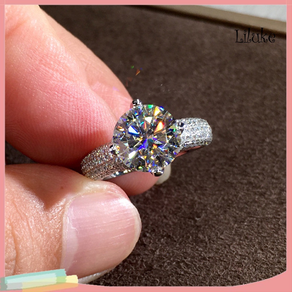 Nhẫn Hợp Kim Trang Trí Đính Đá Kiểu Dáng Sang Trọng Cho Nữ