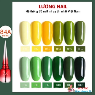 Sơn As sơn móng tay gel tone tím hoa cà và xanh coban(bảng A)