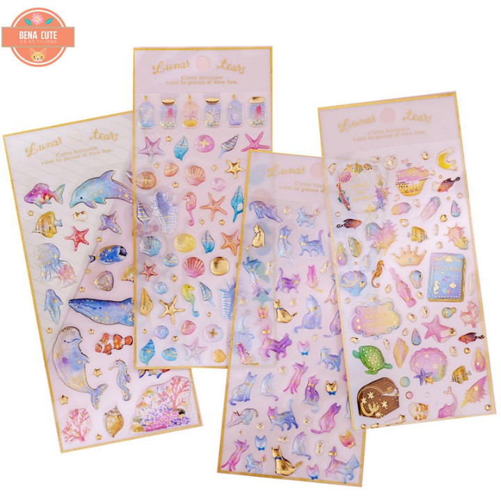 Sticker dán nổi🌜KIM TUYẾN🌛 3D ngộ nghĩnh dễ thương, thăng hoa cảm xúc