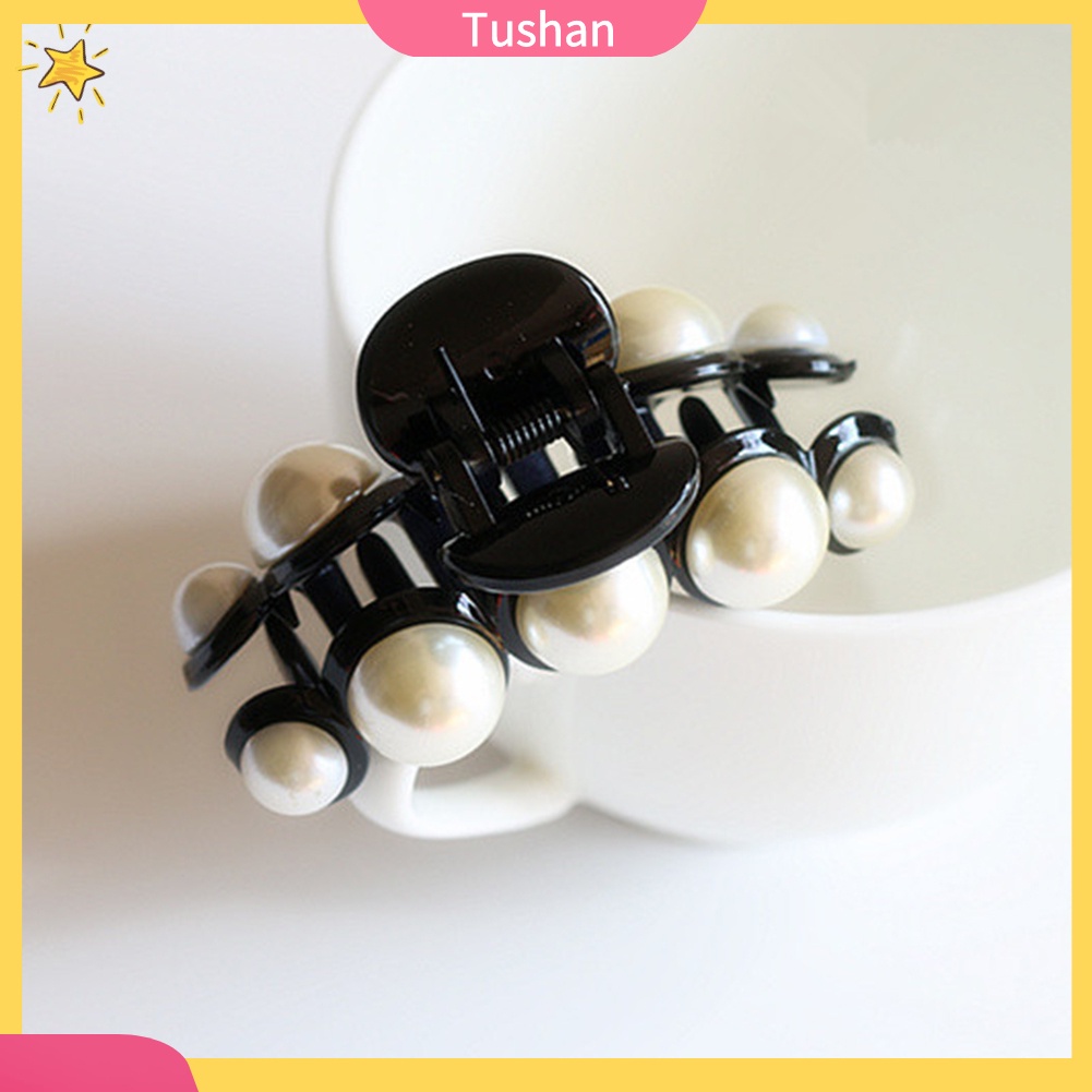 Kẹp tóc càng cua đính ngọc trai giả thời trang