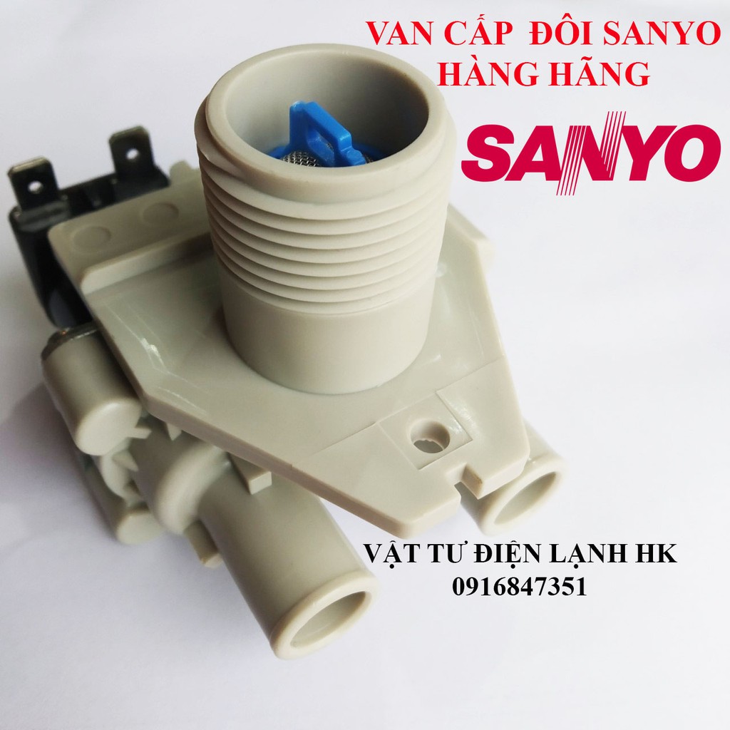 Van Cấp Nước Đôi Máy Giặt AQUA - SANYO - Haier Chính Hãng - Valve - 2 cổng - hai cửa