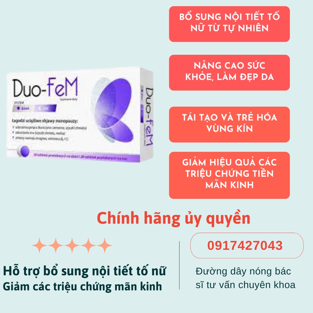 Viên uống 35+ Duo-Fem bổ sung nội tiết tố nữ cho phụ nữ