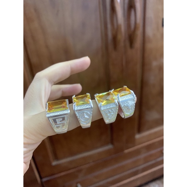 Nhẫn nam đá cz màu vàng bạc ta chuẩn NGỌC MẬU