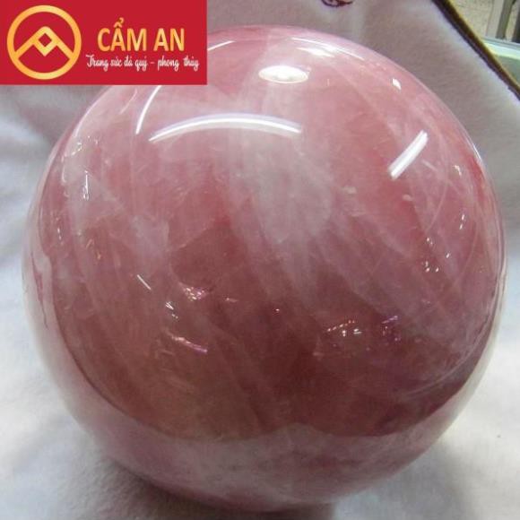 [XẢ KHO] Quả Cầu Phong Thủy T.A Hồng mạng THỔ và HỎA , Đường Kính  - Phong Thủy Cẩm An