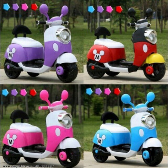 [Freeship] Xe máy điện Vespa Micky có nhạc đèn, chìa khóa