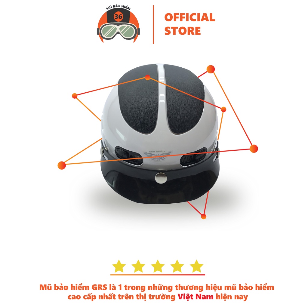 Combo mũ bảo hiểm GRS A102 kèm kính A7