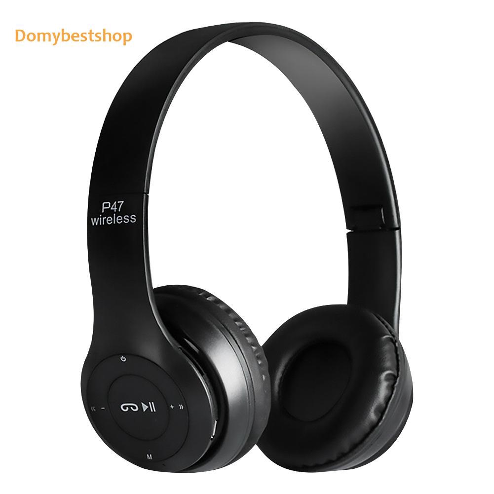 COD ☭P47 Wireless Useful Bluetooth Stereo Headphone Cool 3.5mm Audio Jack Handsfree Headset