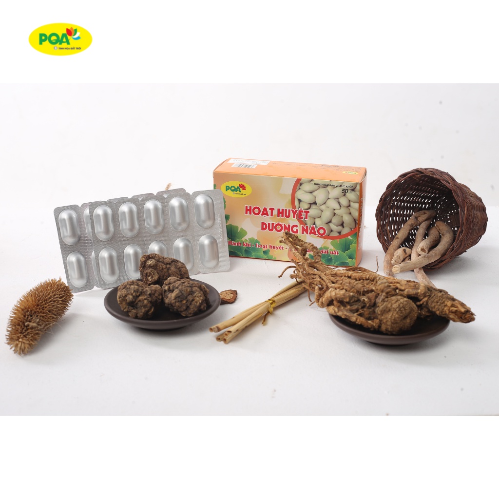 Hoạt Huyết Dưỡng Não PQA Thành Phần Từ Thiên Nhiên Giúp Tăng Cường Sự Hoạt Động Của Trí Não Hộp 50 Viên
