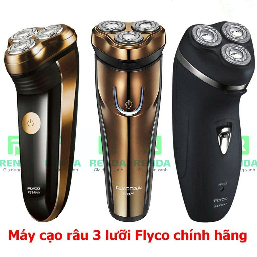 Máy cạo râu Flyco 3 lưỡi dao có chức năng tỉa tóc mai FS330VN - FS360VN - FS371VN