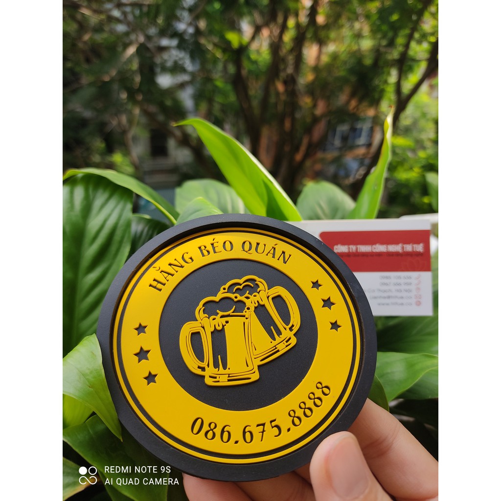 [giảm giá 10%] đặt in lót cốc cao su siêu đẹp và bền cho quán bia, miếng lót ly cao su silicon giá rẻ in logo tại Hà Nội