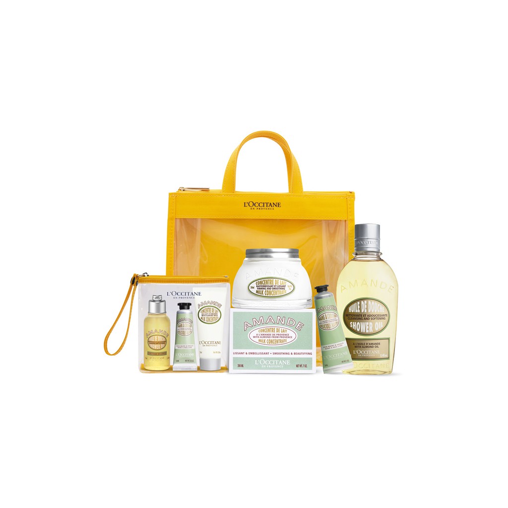 Túi xách mỹ phẩm L'occitane họa tiết hoa và khinh khí cầu