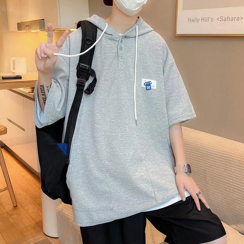 Áo Thun Nam Cổ Tròn Thời Trang Hàn Quốc Cho Bigsize Simple Áo Thun Nam Có Cổ Mũ Fashion Áo Phông Unisex