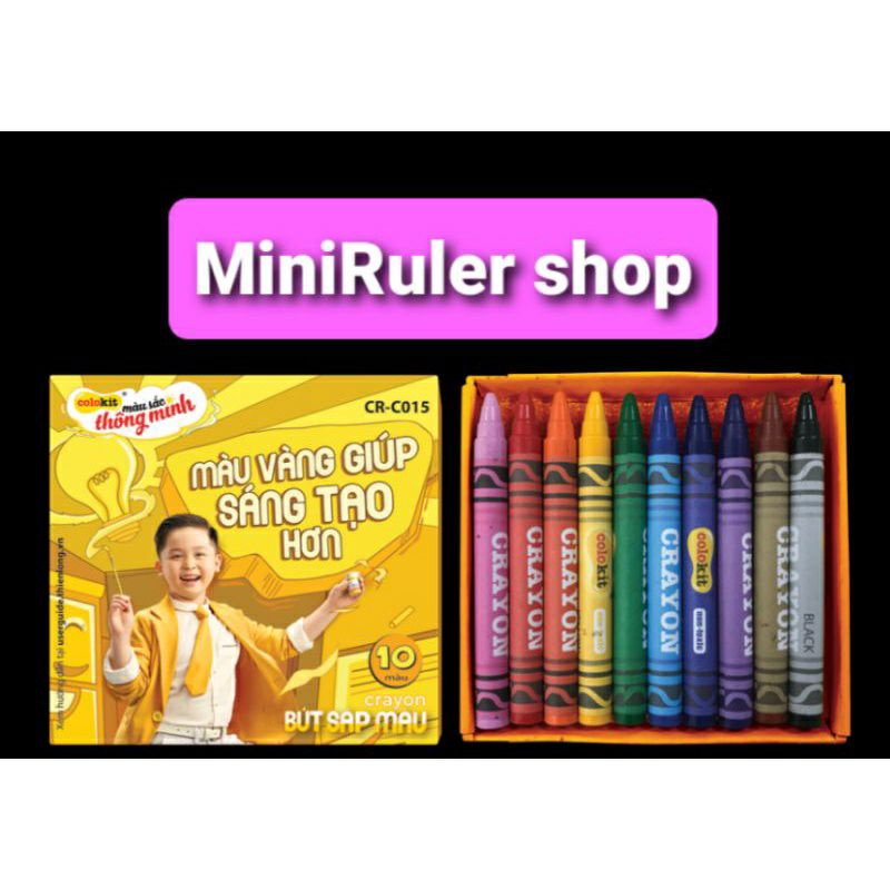 Bút lông màu 20 màu, Fiber pen Thiên Long Colokit FP-C03 và Sáp màu 10 cây