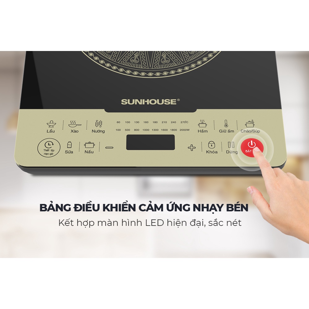 Bếp từ đơn cảm ứng SUNHOUSE SHD6869 - Bảo hành chính hãng 12 tháng