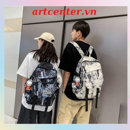Balo đi học nam nữ ulzzang tặng Móc Dê Loang 2 màu cho học sinh style Hàn Quốc unisex