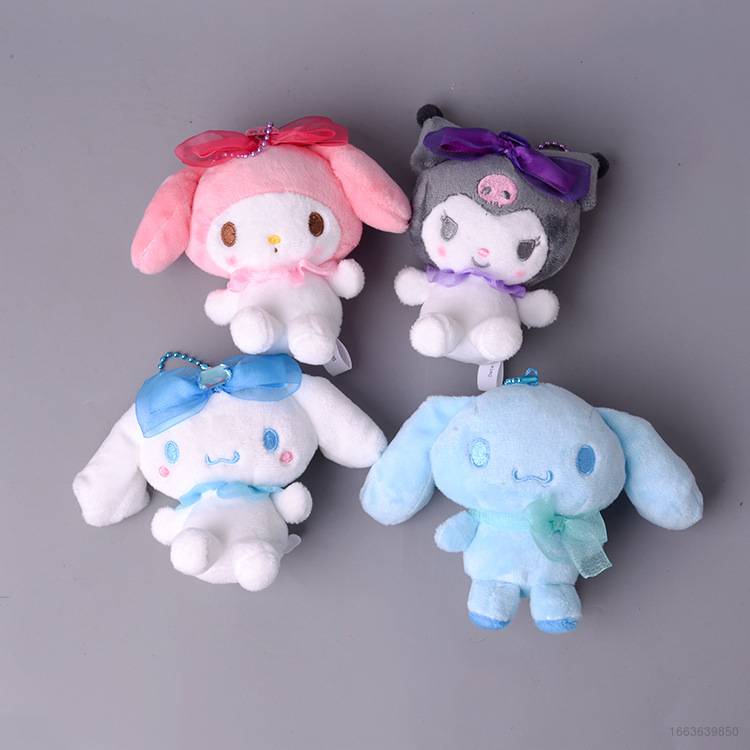 SANRIO Móc Khóa Hình Búp Bê Cinnamoroll Kuromi Melody Mini Dễ Thương