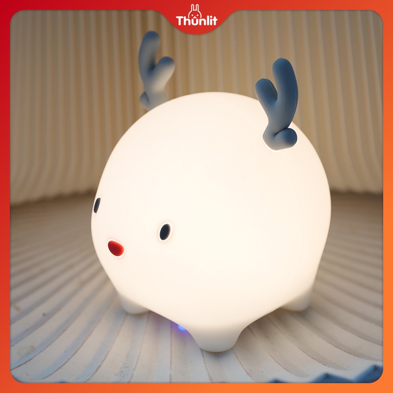 Đèn ngủ Thunlit sạc USB nhiều màu thiết kế kiểu hươu dễ thương