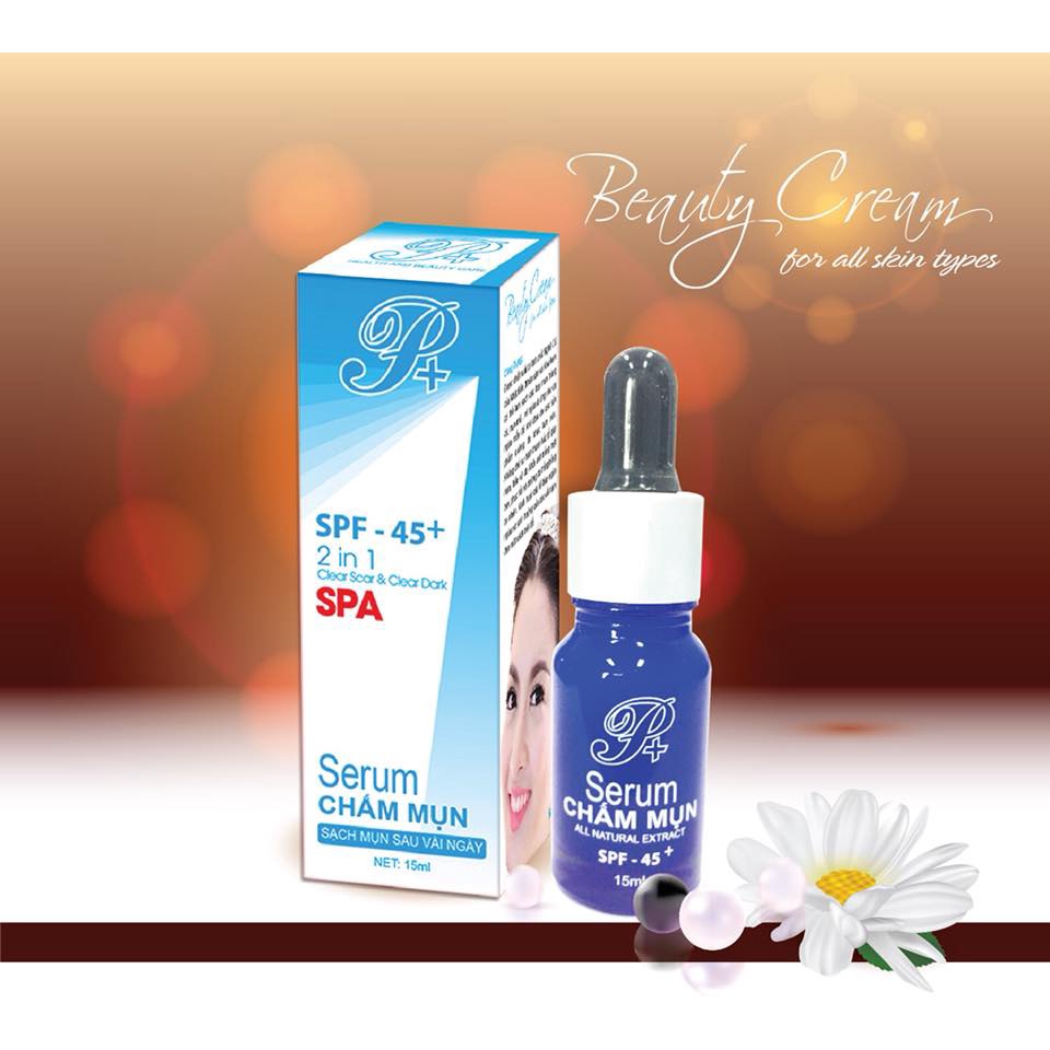 Serum chấm mụn sạch mụn sau vài ngày P+ SPF - 45+ 2 in 1 (15ml)